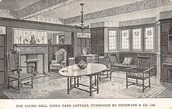 The Living Hall, Gidea Park Cottage. Furnished by Oetzmann & Co., Ltd.