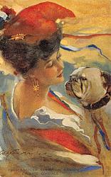 Girl's Head and Bulldog